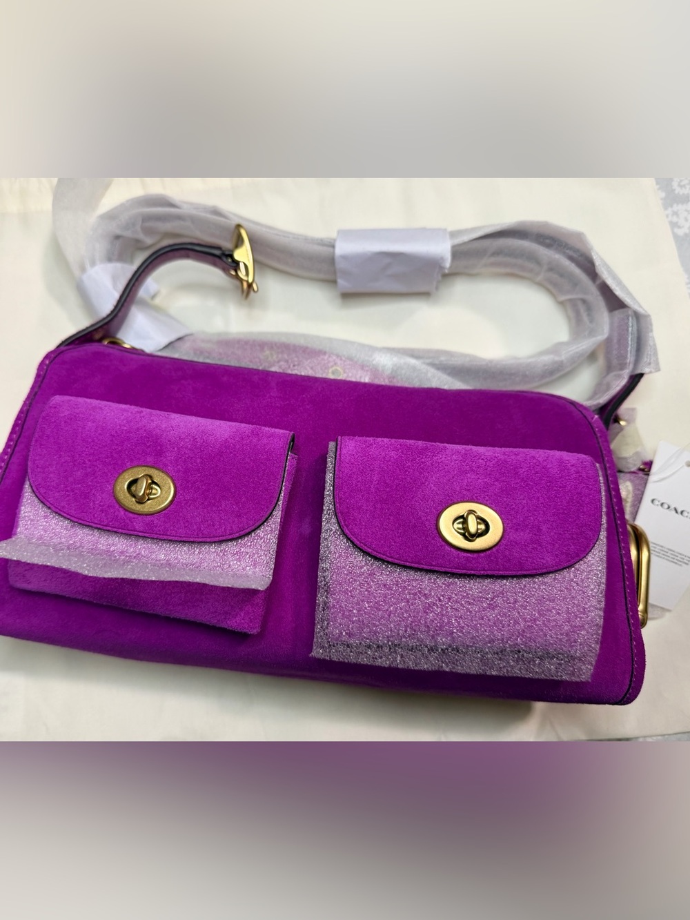 Coach Magenta Haversack 27